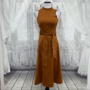 ANTONIO MELANI Brown Sleeveless Dress